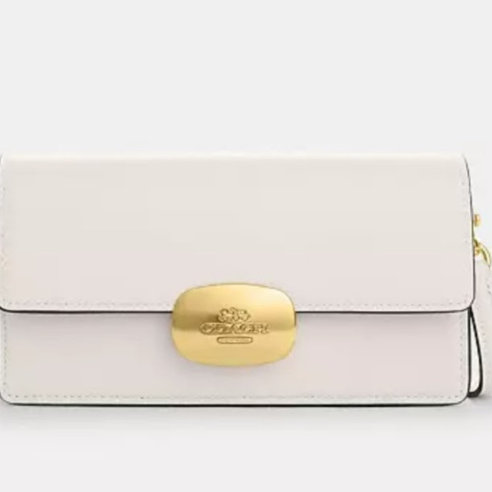 NWT Coach Eliza Cream Leather Crossbody Bag